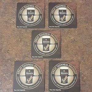 Guinness Draught Tavern Style Coasters (Set of 5)